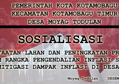 Respon Cepat Instruksi Walikota, Pemdes Moyag Todulan Sosialisasikan Dampak Inflasi dan Pencegahanya
